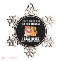 That's What I Do I Pet Dogs I Read Books & I Forget Things Ornament thumb 0