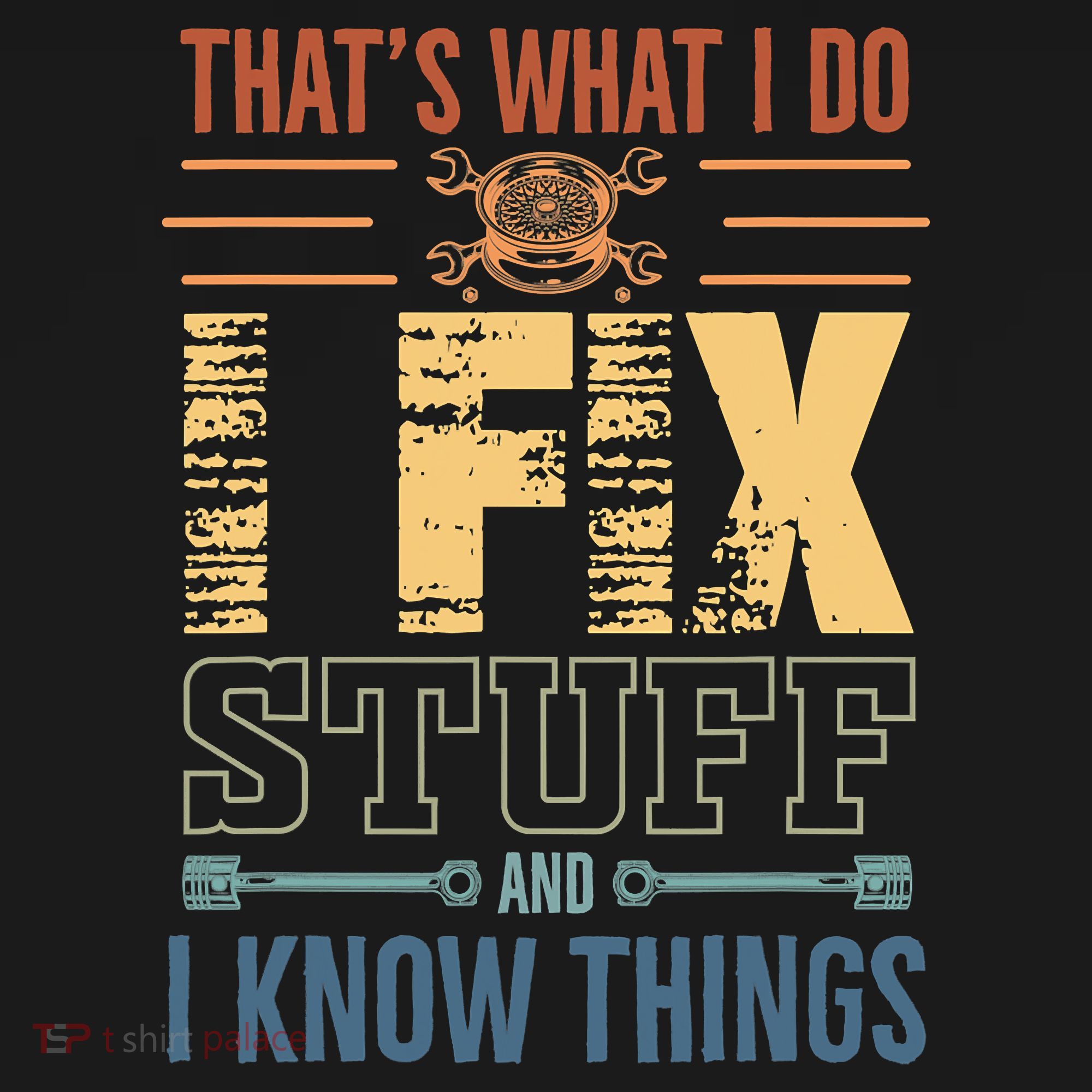 That's What I Do I Fix Stuff And I Know Things Mechanic Kids Hoodie