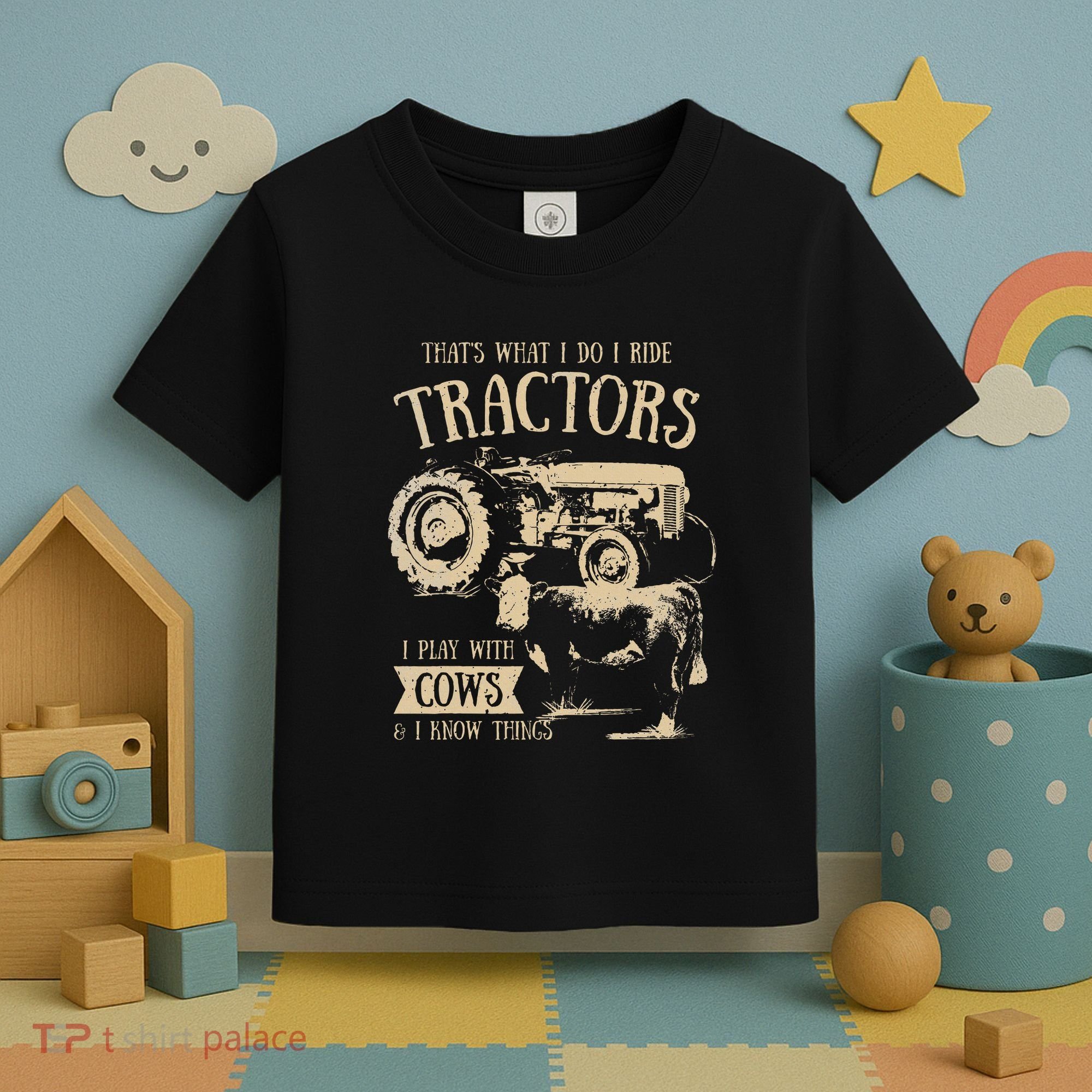Thats What I Do I Ride Tractors Farmer Cowboy Toddler T-Shirt
