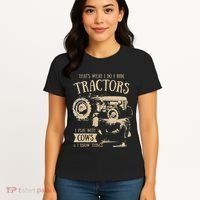 Thats What I Do I Ride Tractors Farmer Cowboy Women's T-Shirt thumb 4