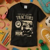 Thats What I Do I Ride Tractors Farmer Cowboy Kids T-Shirt thumb 3