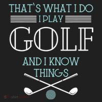 That's What I Do I Play Golf And I Know Things Funny Beanie thumb 2