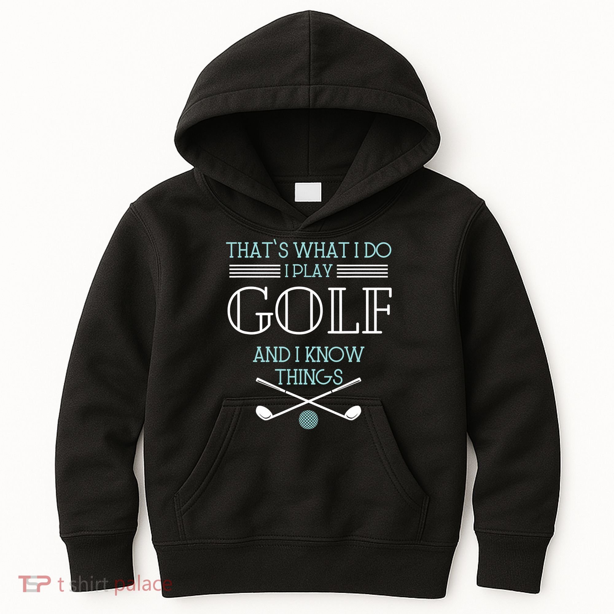 That's What I Do I Play Golf And I Know Things Funny Kids Hoodie
