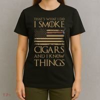 ThatS What I Do I Smoke Cigars And I Know Things T-Shirt thumb 4