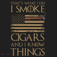 ThatS What I Do I Smoke Cigars And I Know Things Beanie thumb 2
