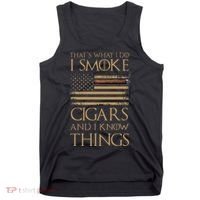 ThatS What I Do I Smoke Cigars And I Know Things Tank Top thumb 0