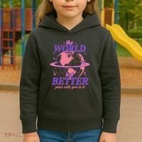 The World Is A Better Place With You In It Kids Hoodie thumb 3
