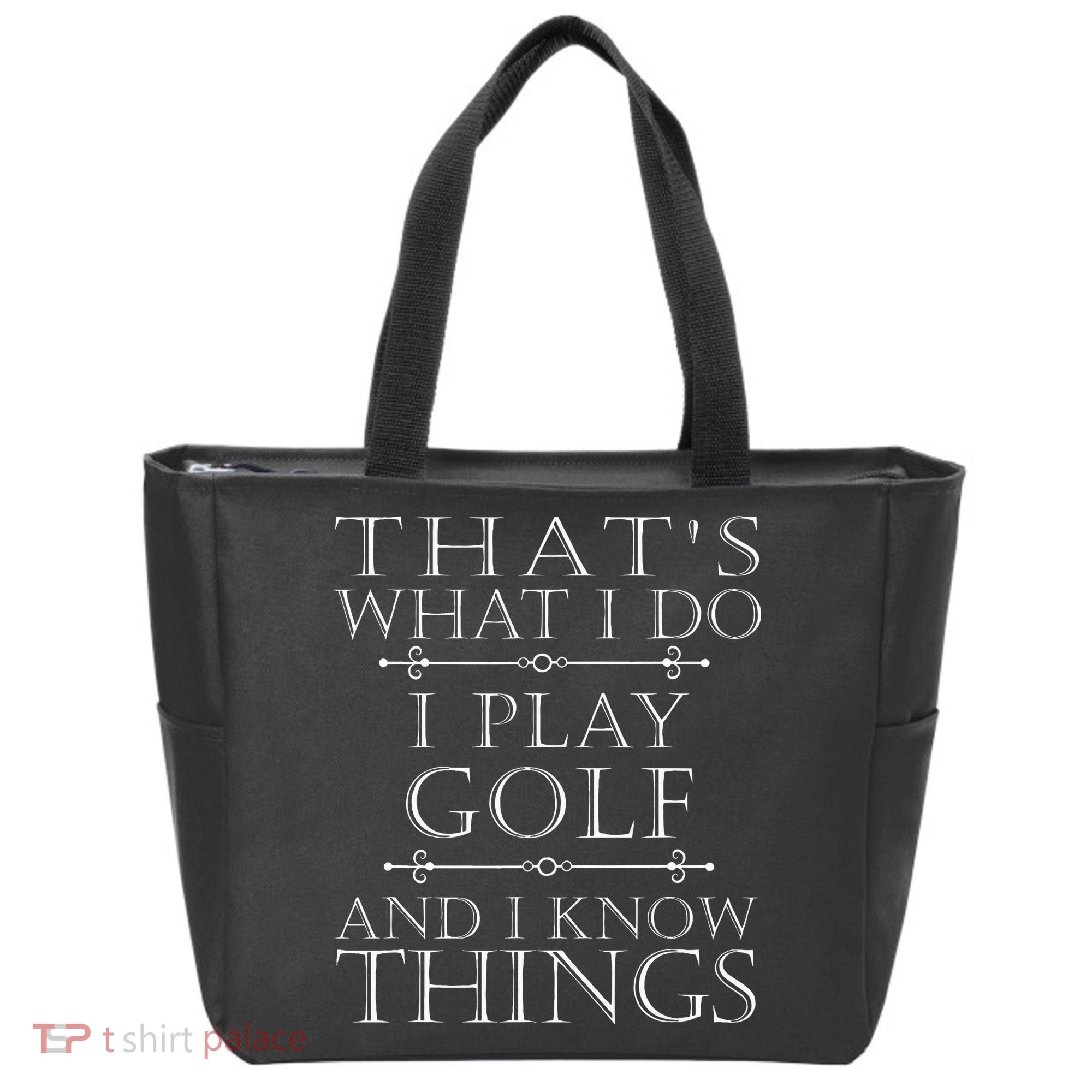 That's What I Do I Play Golf Funny Golfer Golfing Tote Bag