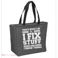 That's What I Do I Fix Stuff And I Know Things Funny Tote Bag thumb 2