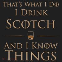 That’s What I Do I Drink Scotch And I Know Things Golf Towel thumb 3