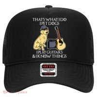 That What I Do I Pet Dogs I Play Guitars & I Know Things Dog Hat thumb 0