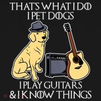 That What I Do I Pet Dogs I Play Guitars & I Know Things Dog Kids Long Sleeve Shirt thumb 2