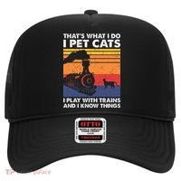 ThatS What I Do I Pet Cats I Play With Trains Model Train Hat thumb 0