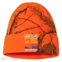 ThatS What I Do I Pet Cats I Play With Trains Model Train Kati Licensed 12" Camo Cuffed Beanie thumb 0