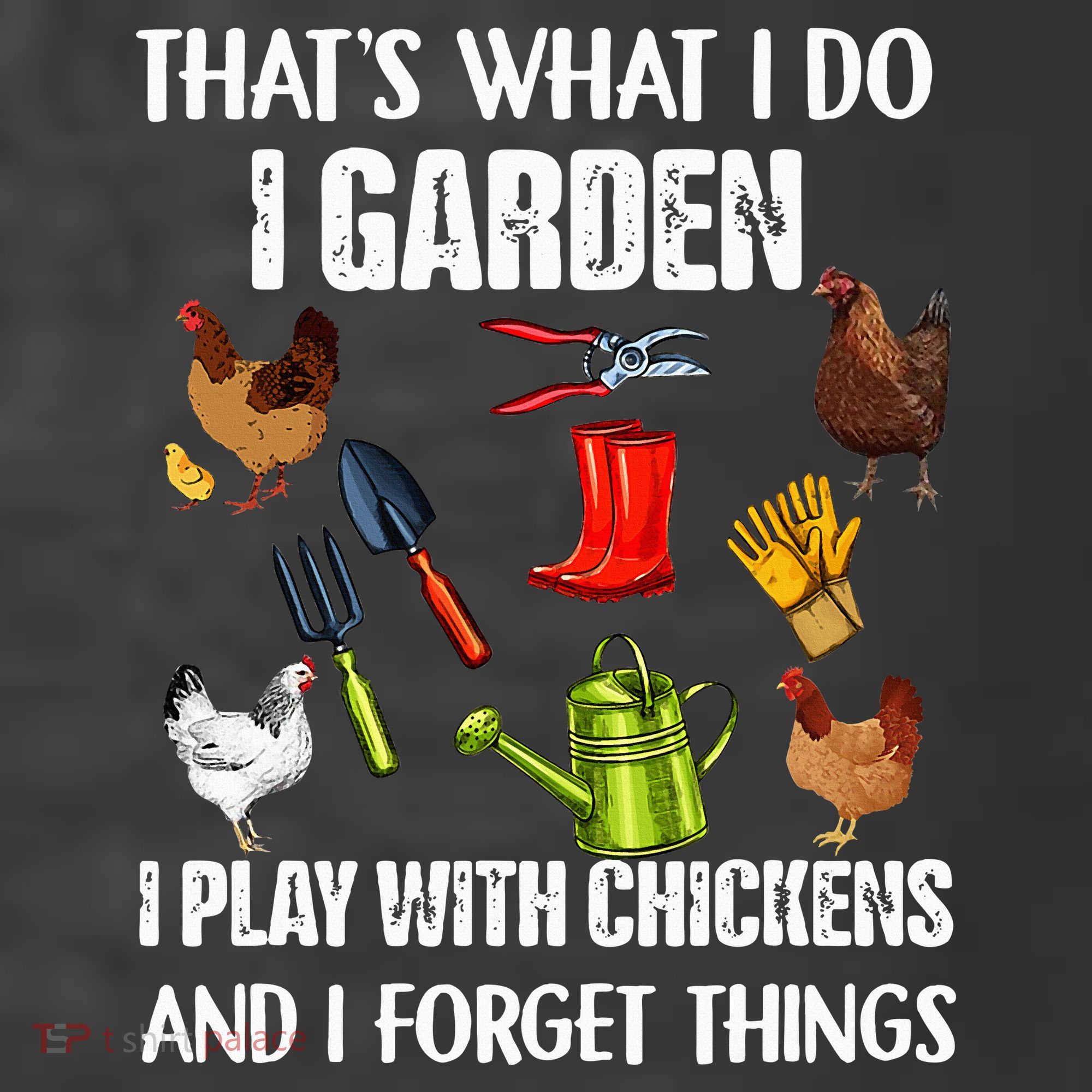 Thats What I Do I Garden I Play With Chickens Forget Things Women's Hoodie