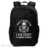 That's What I Do I Fix Stuff and I Know Things Mechanic Backpack thumb 0