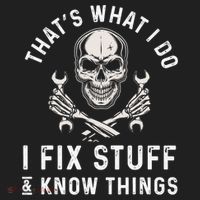 That's What I Do I Fix Stuff and I Know Things Mechanic Beanie thumb 2