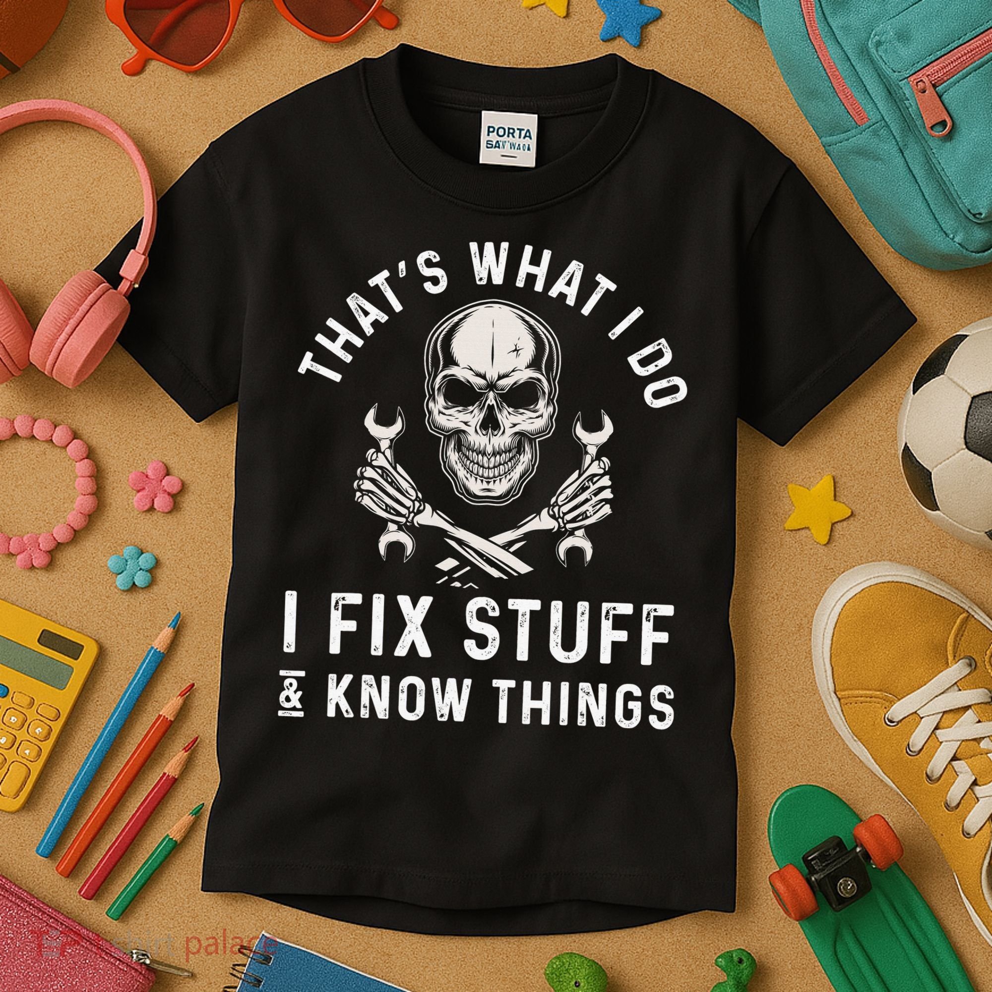 That's What I Do I Fix Stuff and I Know Things Mechanic Kids T-Shirt