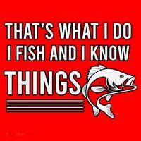 That's What I Do I Fish And I Know Things, Gift For Fish Lovers Santa Hat thumb 1