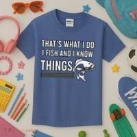 That's What I Do I Fish And I Know Things, Gift For Fish Lovers Kids T-Shirt thumb 3