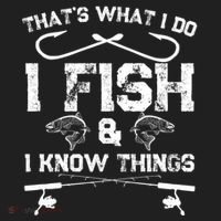 ThatS What I Do I Fish And I Know Things Fishing Gift Women's Sweatshirt thumb 2