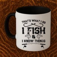 ThatS What I Do I Fish And I Know Things Fishing Gift Coffee Mug thumb 2