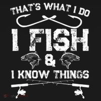 ThatS What I Do I Fish And I Know Things Fishing Gift Women's Hoodie thumb 2