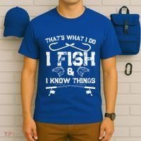 ThatS What I Do I Fish And I Know Things Fishing Gift T-Shirt thumb 6
