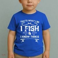 ThatS What I Do I Fish And I Know Things Fishing Gift Toddler T-Shirt thumb 2
