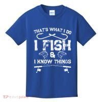 ThatS What I Do I Fish And I Know Things Fishing Gift Kids T-Shirt thumb 0