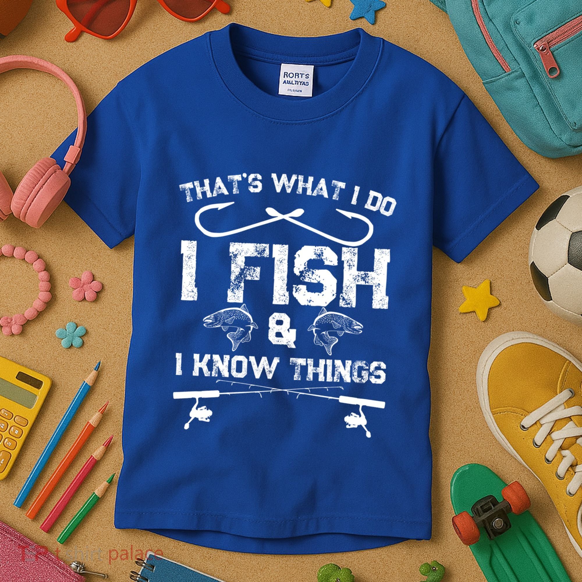 ThatS What I Do I Fish And I Know Things Fishing Gift Kids T-Shirt