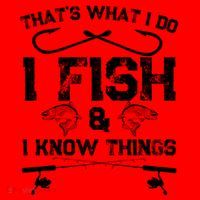 ThatS What I Do I Fish And I Know Things Fishing Gift Santa Hat thumb 1