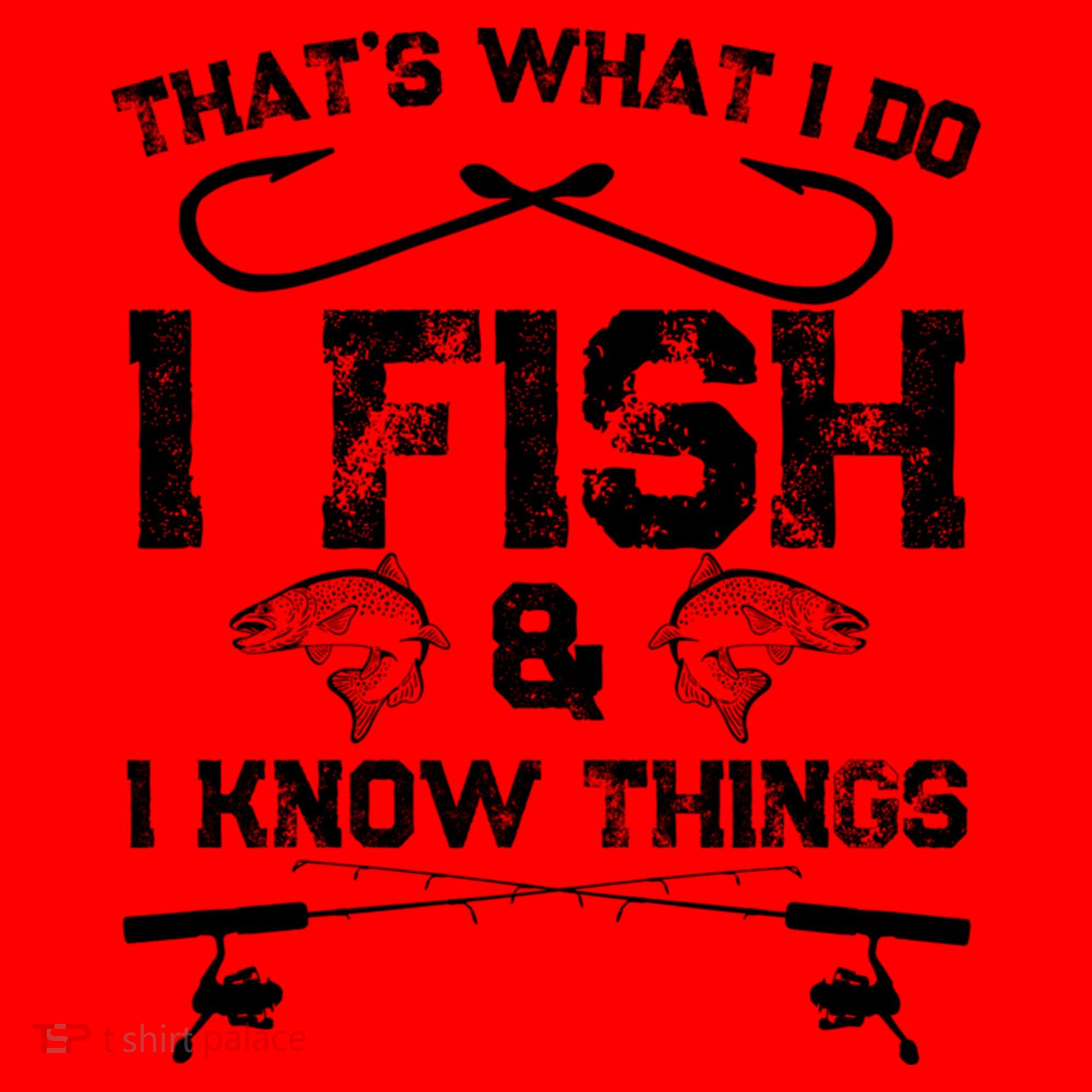 ThatS What I Do I Fish And I Know Things Fishing Gift Santa Hat
