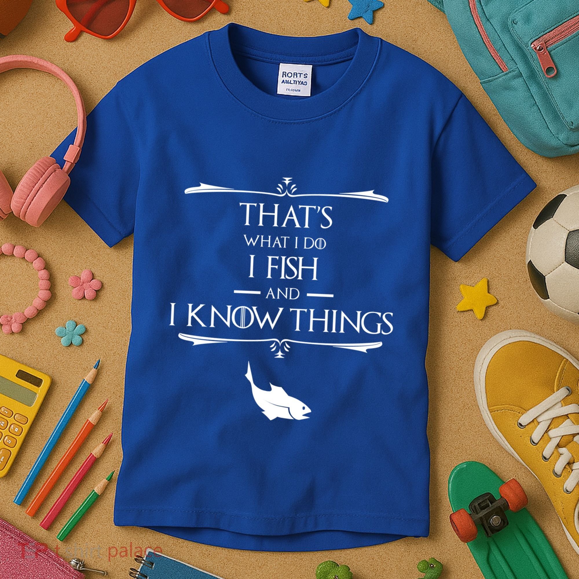 ThatS What I Do I Fish And I Know Things Funny Fishing Cute Gift Kids T-Shirt