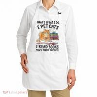 That's What I Do I Pet Cats I Read Books And I Know Things Apron thumb 2