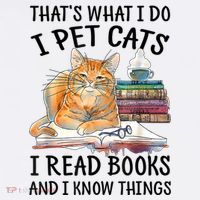 That's What I Do I Pet Cats I Read Books And I Know Things Women's Hoodie thumb 2