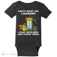 Thats What I Do I Garden I Play With Bees And I Forget Baby Bodysuit thumb 0