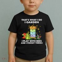 Thats What I Do I Garden I Play With Bees And I Forget Toddler T-Shirt thumb 2
