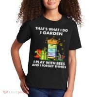 Thats What I Do I Garden I Play With Bees And I Forget Kids T-Shirt thumb 2