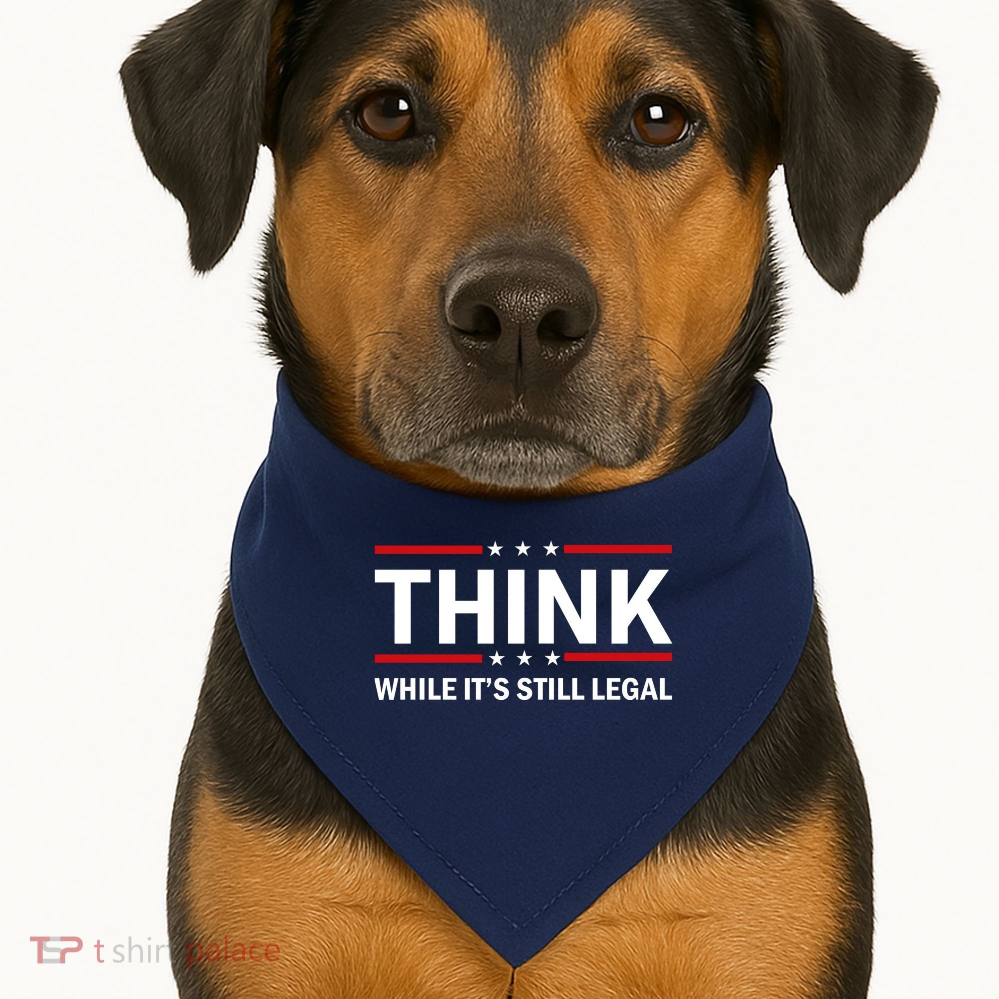Think While It's Still Legal Stand Up For Freedom USA-Made Doggie Bandana