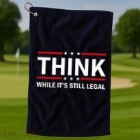 Think While It's Still Legal Stand Up For Freedom Golf Towel thumb 1