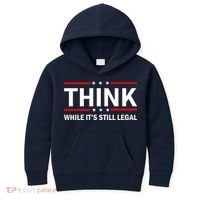 Think While It's Still Legal Stand Up For Freedom Kids Hoodie thumb 0