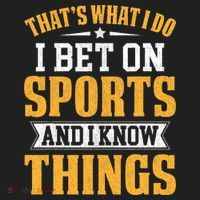 That’s What I Do I Bet on Sports and I Know Things Gambling  Golf Towel thumb 3