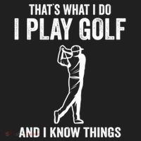 Thats What I Do I Play Golf And I Know Things Golfing Sport Gift Beanie thumb 2