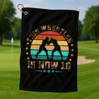 This Wrestler Is Now 10 Birthday Wrestling Golf Towel thumb 1