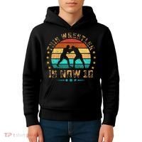 This Wrestler Is Now 10 Birthday Wrestling Kids Hoodie thumb 4