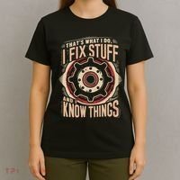 ThatS What I Do I Fix Stuff Vintage Mechanic Graphic T-Shirt thumb 4