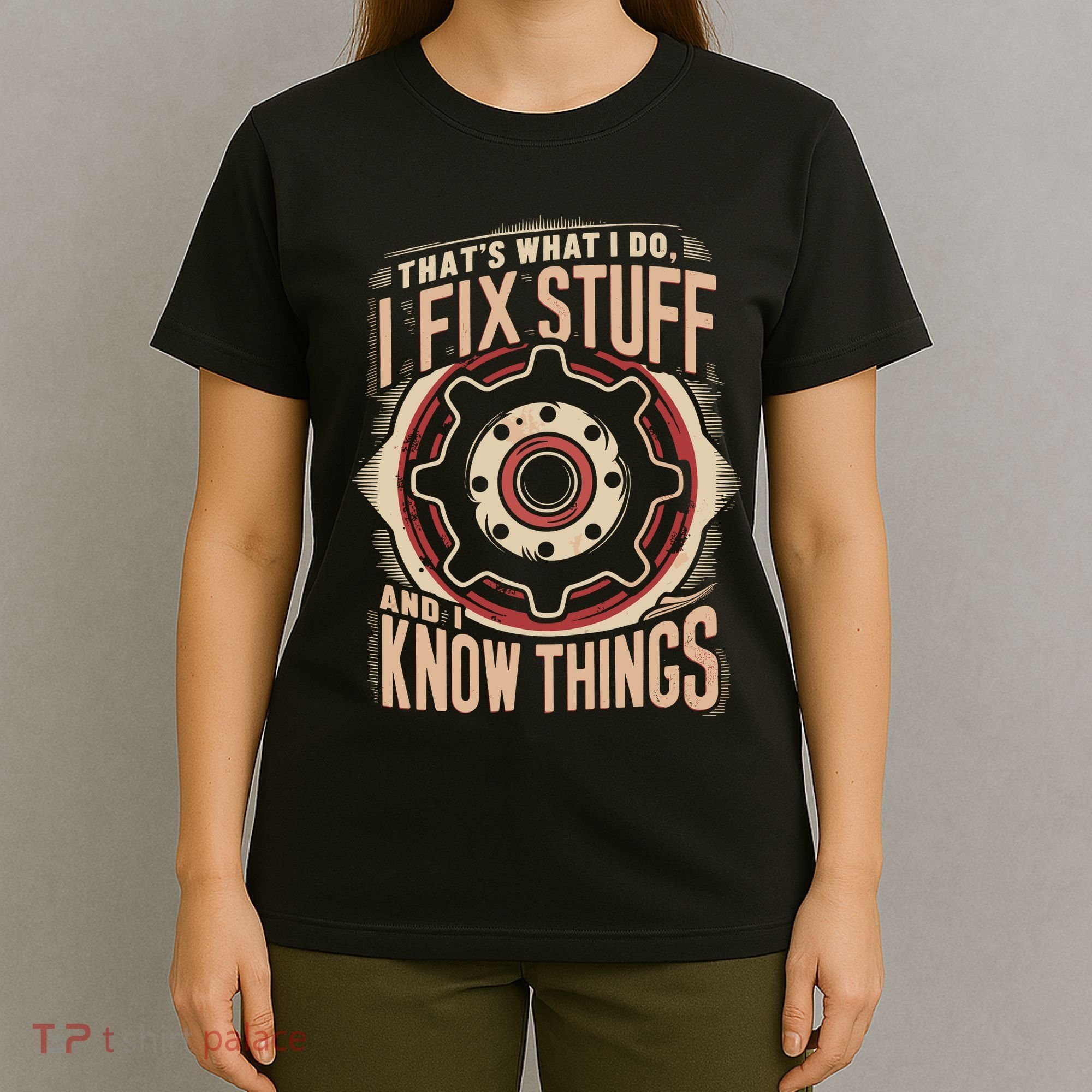 ThatS What I Do I Fix Stuff Vintage Mechanic Graphic T-Shirt