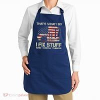 That's What I Do I Fix Stuff And I Know Things American Flag Apron thumb 2