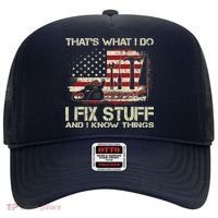 That's What I Do I Fix Stuff And I Know Things American Flag Hat thumb 0